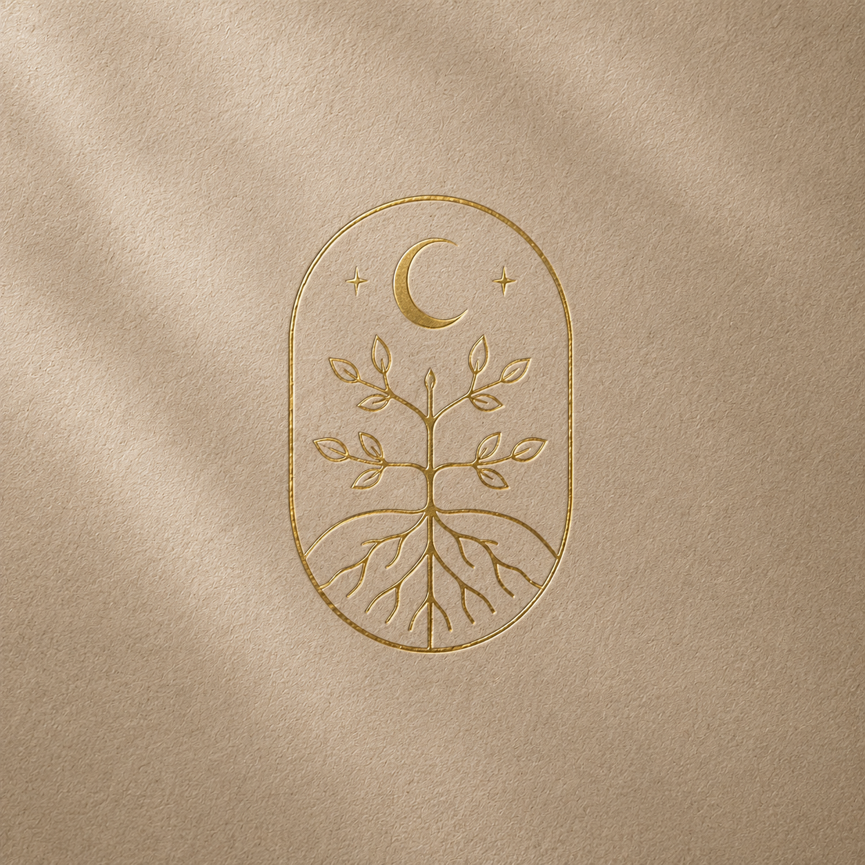 Rooted moon emblem mark