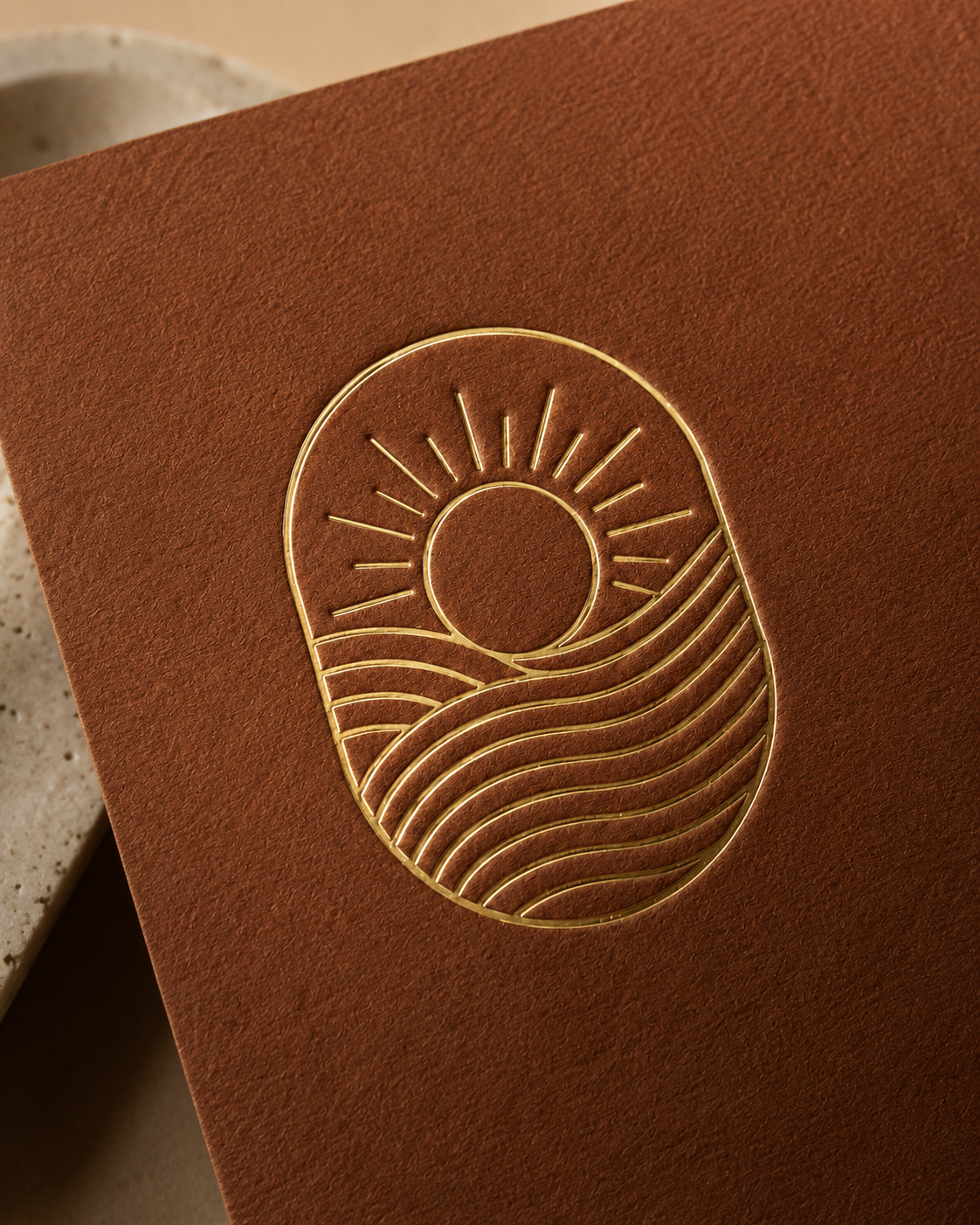 Gold foil emblem